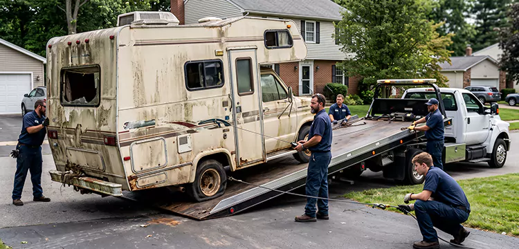 Water Damaged Junk RV Removal in Dallas