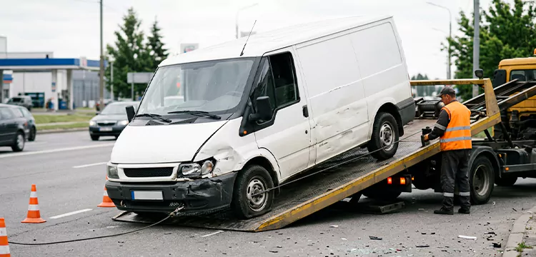 Damaged Van Removal in Dallas