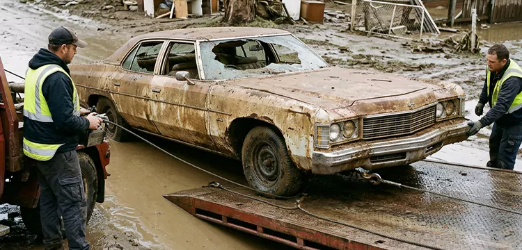 Flood-Damaged Old Car Removal in Dallas
